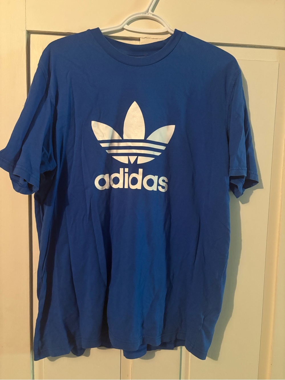 adidas Blue Short Sleeve Trefoil Logo Tee